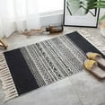 thumbnail image 1 of Zhuge Boho Bath Rug Bohemian Area Kitchen Runner Rug with Tassels Cotton Washable Carpet Mat Decoration of Bedroom Bathroom Entryway Hallway Indoor Home 23*35inch(06), 1 of 4
