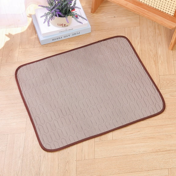 Zhuge Brown Summer Dog Cooling Mat, 150x100cm Portable Pet Bed, Washable Self-Cooling Pad for Indoor/Outdoor Use