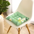 thumbnail image 1 of Zhuge Chair Cushion Memory Foam Pads Tufted Slip Non Skid Rubber Back Seat Cover, 1 Pack, Green daisies, 1 of 4