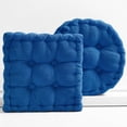 thumbnail image 1 of Zhuge Chair Cushion Memory Foam Pads Tufted Slip Non Skid Rubber Back Seat Cover, 1Pack, Royal Blue, 1 of 4