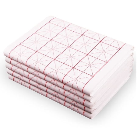 Zhuge Chinese Calligraphy Xuan Paper Brush Writing Paper Xuan Paper Rice Paper with Grids for Students, Beginners Practice Kanji Japanese Calligraphy, 100 Sheets/Pack, 7.5cm/Grid,32Grid,