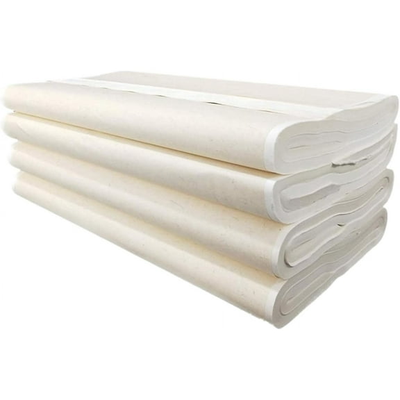 Zhuge Chinese Japanese Calligraphy Xuan Paper, Rice Paper Calligraphy Paper for Calligraphy Brush Ink Writing, Painting without Grids 100 Sheets/Bag,39.3*19.7in, Sheng (Raw) Xuan