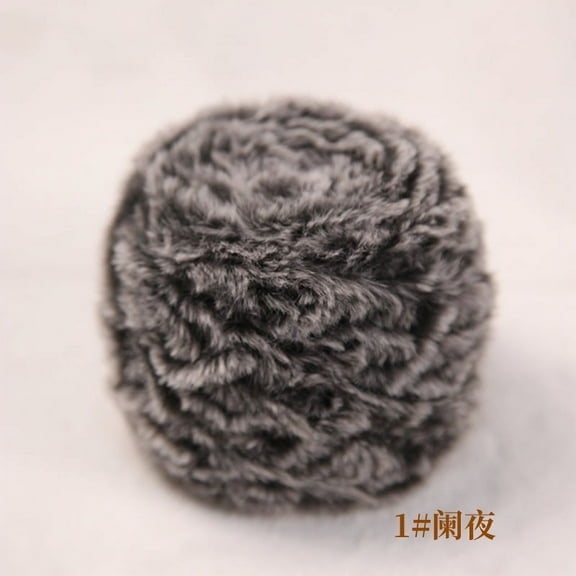 Zhuge Chunky Chenille Yarn for Crocheting, Bulky Fluffy Thick Knitting Chenille Yarn, Super Chunky Chenille Yarn for Hand Knitted Blankets, Soft Plush Yarn 100g ,Light Black