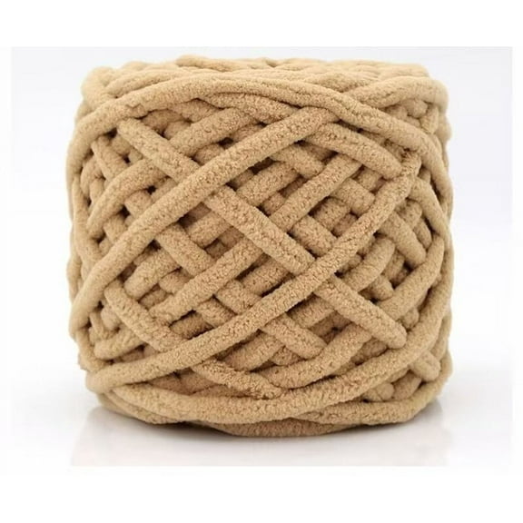 Zhuge Chunky Yarn, Super Soft Acrylic Bulky Thick Washable Yarn for Arm Knitting DIY Handmade Blankets Scarf Sweater Cream About 100g(A20)