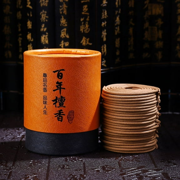 Zhuge Coil Incense - 40 Coils -1.5HR Burn Time | Sandalwood | Buddhist/Taoist Artisan Incense | Temple, House, aromatherpay, Spiritual CalmnessSandalwood