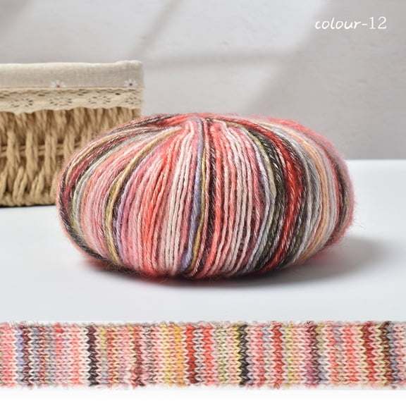 Zhuge Cotton Yarn, Multicolor Yarn for Knitting, Crocheting, and Crafts,50g,L