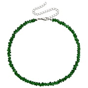 Zhuge Crystal Beaded Necklace Green 1-Piece Crystal Accent Fashion Jewelry, Elegant Sparkling Accessory with Premium Design