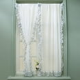 thumbnail image 1 of Zhuge Curtains Sheer - Texture Sheer Window Covering, Light & Airy Privacy Sheer Panels for Bedroom Living Room Patio Glass Door（2pcs，51.1*39.3in，WhiteA34）, 1 of 5
