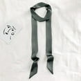 thumbnail image 1 of Zhuge Elegant Personalized Scarf, Solid Color Slender Narrow Scarf with Ribbon Binding Bag Handle Scarf Binding Hair Small Ribbon Decoration Scarf Hair Band Scarf (Dark Gray), 1 of 2