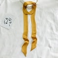 thumbnail image 1 of Zhuge Elegant Personalized Scarf, Solid Color Slender Narrow Scarf with Ribbon Binding Bag Handle Scarf Binding Hair Small Ribbon Decoration Scarf Hair Band Scarf (Dark Yellow), 1 of 2