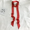 thumbnail image 1 of Zhuge Elegant Personalized Scarf, Solid Color Slender Narrow Scarf with Ribbon Binding Bag Handle Scarf Binding Hair Small Ribbon Decoration Scarf Hair Band Scarf (Red), 1 of 2