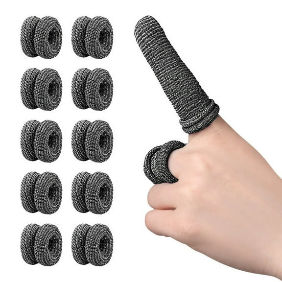 Zhuge Emergency Finger Protector - Soft, Breathable & Wear-Resistant Bandage for Wounds - Black 10 pcs