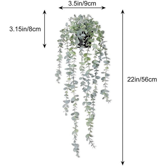 Zhuge Fake Hanging Plants 1 Pack Artificial Hanging Eucalyptus Plants Fake Potted Greenery Faux Eucalyptus Mandala Vine Ivy Vine Leaves Pea Pod for Home Indoor Outdoor Wall Garden Decor，B