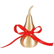 Zhuge Feng Shui Decor - Brass Wu Lou Gourd with Red Luck Strip for Ideal Home Decoration,Table,Full Brass,Fortune Protection,Hu Lu Bring Good Luck,Healthy,Success 5.5inch Tall