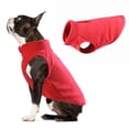 thumbnail image 1 of Zhuge Fleece Dog Coat, Cold Weather Pet Jacket Suitable for Small to Large Pets, L, Red, 1 of 5