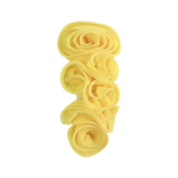 Zhuge Handcrafted Flower Lace Patches, Soft Fabric Embroidery Appliques, Multi-Purpose Collar & Chest Decor, Premium Sewing Supplies for Bridal Outfits and Formal Dresses, Yellow