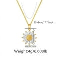 thumbnail image 1 of Zhuge Handmade Necklace Pendant Suitable for Men and Women, Flower Set Zircon Pendant Necklace (Gold), 1 of 2