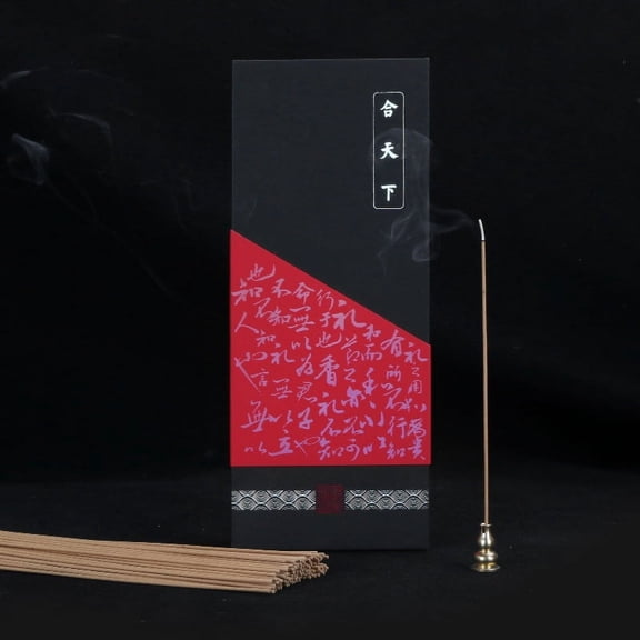 Zhuge Incense 8.2" (210mm) - 25 min Burn time by Fushan Kodo | Buddhist/Taoist Artisan Incense from Pure Natural Ingredients | Aromatherapy, Spiritual CalmnessUnite the world