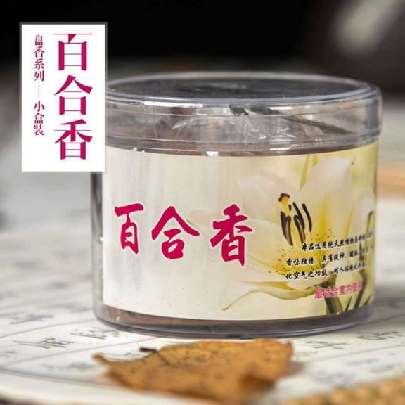 Zhuge Incense Coils, 40pcs Handmade Incense , Natural Sandalwood for Sleep/Yoga/Work/Office to Relieve Stress AnxietyLily