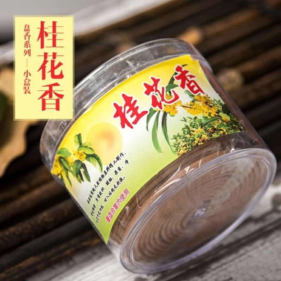 Zhuge Incense Coils, 40pcs Handmade Incense , Natural Sandalwood for Sleep/Yoga/Work/Office to Relieve Stress AnxietyOsmanthus fragrans