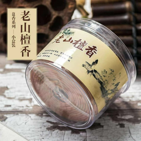 Zhuge Incense Coils, 40pcs Handmade Incense , Natural Sandalwood for Sleep/Yoga/Work/Office to Relieve Stress AnxietySandalwood