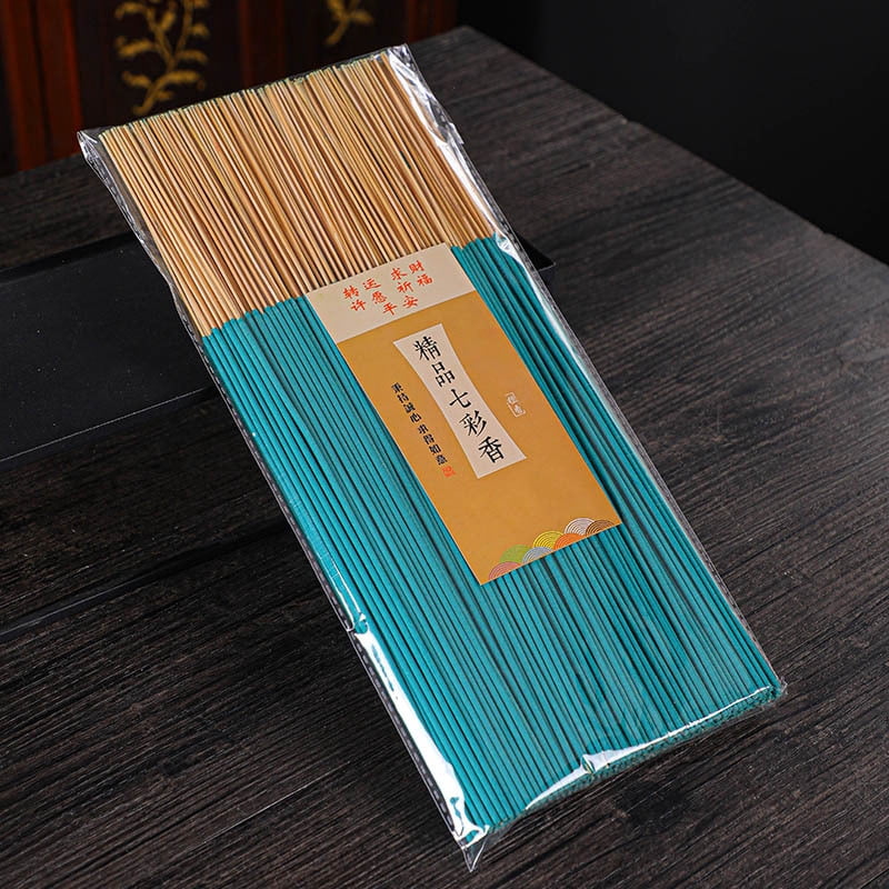 Zhuge Incense Sticks for Home Buddhist Worship (Bamboo Sticks), Temple Incense with Minimal Smoke for Worshipping Buddha，Blue