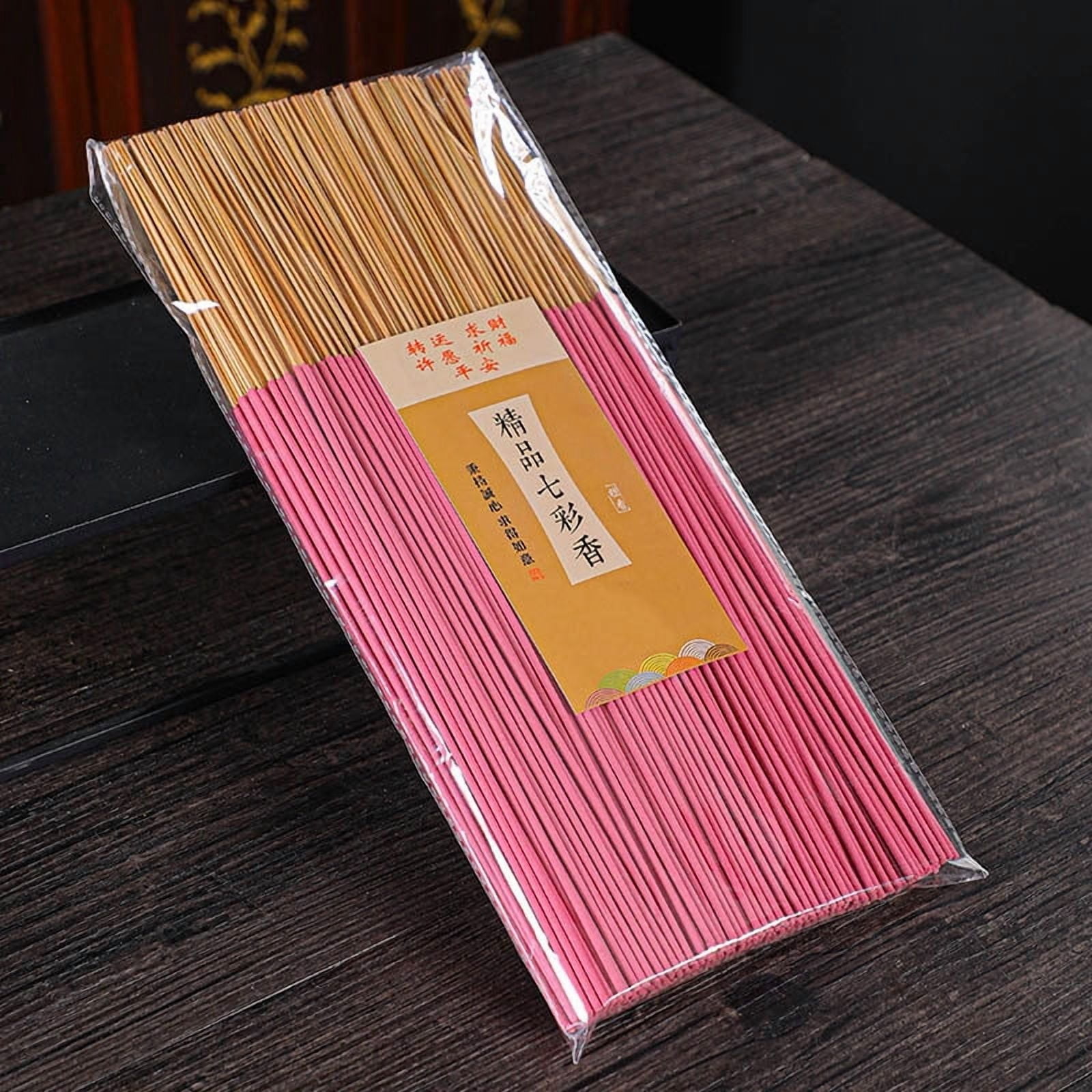Zhuge Incense Sticks for Home Buddhist Worship (Bamboo Sticks), Temple Incense with Minimal Smoke for Worshipping Buddha，Pink