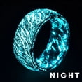 thumbnail image 1 of Zhuge Luminous Glow Ring Glowing in The Dark Jewelry Unisex Decoration for Adult, Flash Finger Rings Light up Ring，Size：10，Black and Blue, 1 of 2