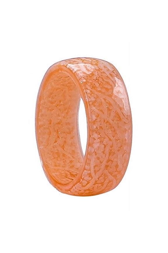 Luminous Glow Ring Glowing in The Dark Jewelry Unisex Decoration for Adult, Flash Finger Rings Light up RingSize9Orange