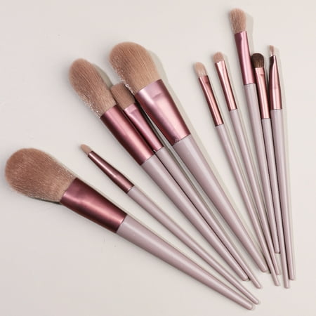 Zhuge Makeup Brush Set 10 Pcs Premium Synthetic Foundation Powder Concealers Eye shadows Blush Makeup Brushes,Pink