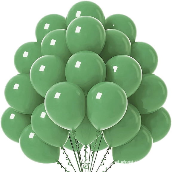 Zhuge Matte Balloons 10 inch, 60 Pcs Latex Party Balloons Helium Quality for Birthday Graduation Baby Shower Baseball Nautical Wedding Party Decorations Bean green