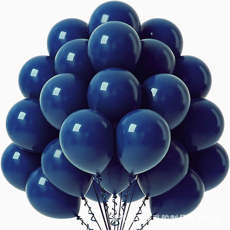Zhuge Matte Balloons 10 inch, 60 Pcs Latex Party Balloons Helium Quality for Birthday Graduation Baby Shower Baseball Nautical Wedding Party Decorations Navy Blue