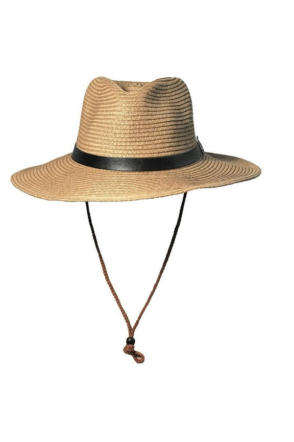 Men's Foldable Straw Cowboy Hat Wide Brim Sun Protection with Adjustable Chin Strap Perfect for Summer Outdoor