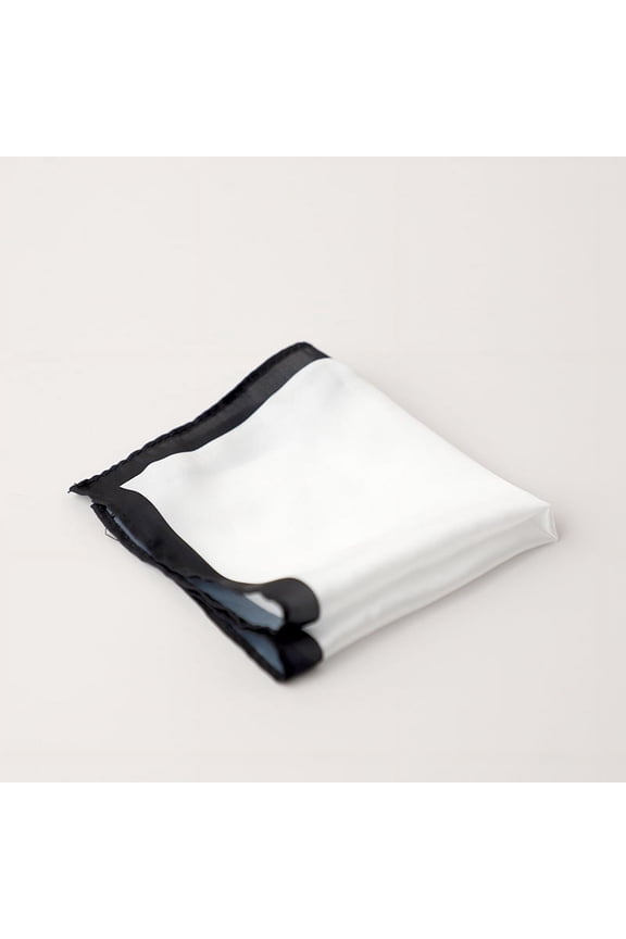 Men's Pocket Squares Handkerchiefs for Wedding Party Business Casual 9.44*9.44 inch-Black