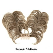 Zhuge Messy Bun Hair Piece Side Comb Clip in Hair Bun Hairpiece for Women Short Natural Straight Versatile Adjustable Styles Easy Hair pieces  Brown to Ashe Blonde