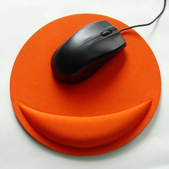 Zhuge Mouse Pad Wrist Support, Ergonomic Gel Mouse Pad with Wrist Rest, Comfortable Computer Mouse Pad for Laptop, Pain Relief Mousepad with Non-Slip PU Base (Orange)