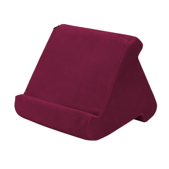 Zhuge Multi-Angle Soft Pillow Tablet Holder Universal Stand for iPad & Phablets, No Side Pockets, burgundy, 1 piece