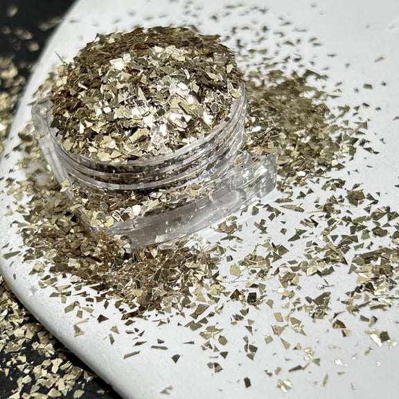Zhuge Nail Glitter, Sparkly Flakes Slices & Sequins for Nails, Body, Resin Crafts & DIY Party Decor, Champ