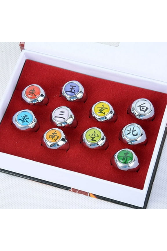 Alloy Cosplay Ring Set  Creative Collection Anime Prop Rings, Unisex Costume Jewelry Gift for Anime Fans
