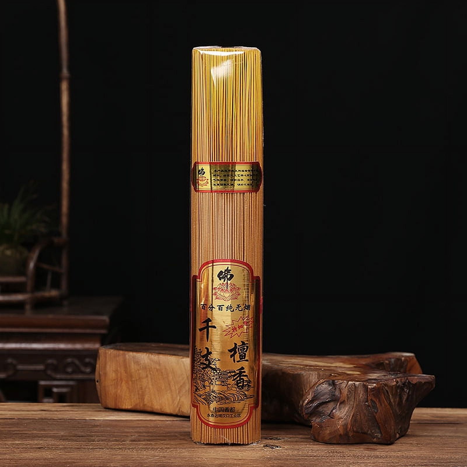 Zhuge Natural smokeless sandalwood incense sticks, suitable for worshiping Buddha, temples, home use, and offerings to Guan Yin, Cai Shen, and for peace and prosperity，Jasmine,Yellow