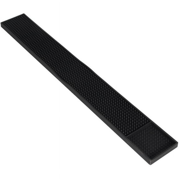 Zhuge Non-Slip Rubber Bar Mat Bar Runner Glass Drip Tray Beer Drink Rail Bars Service Mat (Black,8*60cm/3.14*23.6inch)