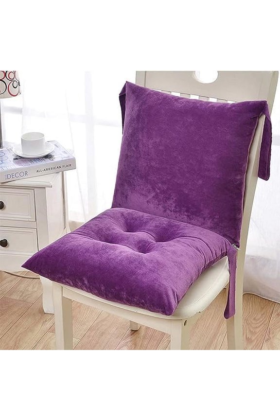 Office Chair Cushions for Back and Butt, Seat Cushion for Desk Chair, One Piece Chair Pads with Detachable Back Supports, Thick Anti-Deformation Seat Pads for Office, School Chairs s Purple