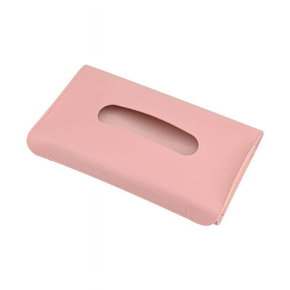 Zhuge PU Leather Car Sun Visor Tissue Holder - Backseat Napkin Case for Cars and TrucksPink