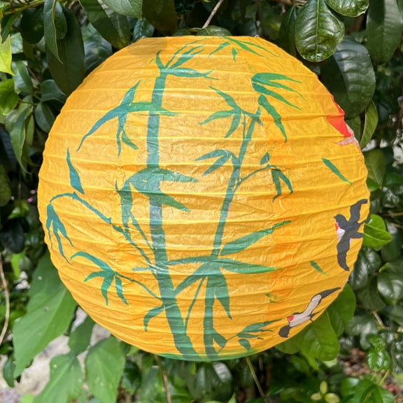 Zhuge Paper Lanterns Decorative, Hanging Paper Lanterns Lanterns Indoor Outdoor for Home Lamps,Party,Event Decoration(yellow,10pcs)