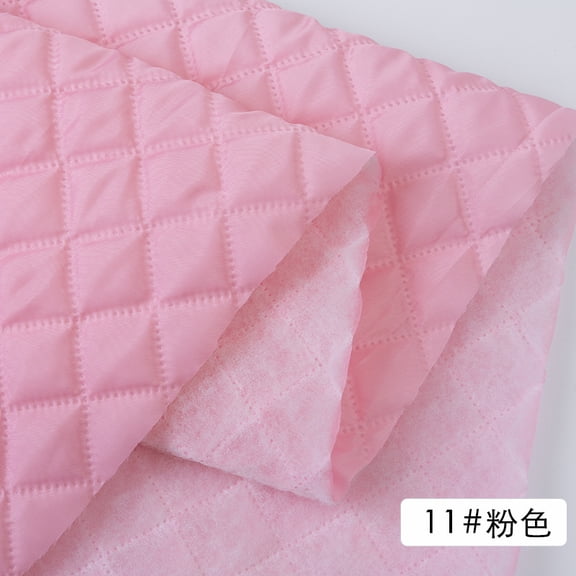 Zhuge Polyester Quilted Padded Lining Fabric 39×59in, Warm Thick Lining Material for Winter Coats & Padded Jacket DIY Projects, Pink