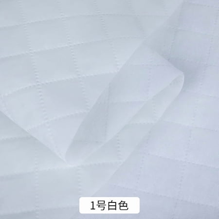 Zhuge Polyester Quilted Padded Lining Fabric 39×59in, Warm Thick Lining Material for Winter Coats & Padded Jacket DIY Projects, White