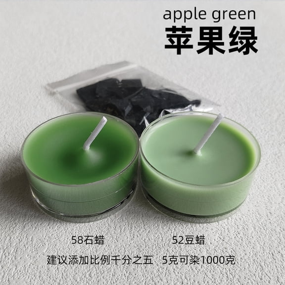 Zhuge Premium Highly Concentrated Candle Dye Chips (50G), For Soy Wax, Beeswax & Paraffin Candle Making, Apple Green