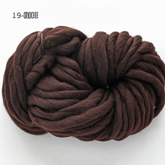 Zhuge Premium Super Bulky Merino Yarn | 250-Grams of 100% Wool Yarn Chunky Weight, Thick Wool Yarn for Knitting, Crochet, Blanket,Weaving,Brown