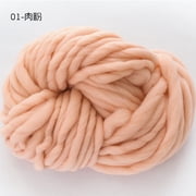 Zhuge Premium Super Bulky Merino Yarn | 250-Grams of 100% Wool Yarn Chunky Weight, Thick Wool Yarn for Knitting, Crochet, Blanket,Weaving,Pink meat