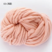 Zhuge Premium Super Bulky Merino Yarn | 500-Grams of 100% Wool Yarn Chunky Weight, Thick Wool Yarn for Knitting, Crochet, Blanket,Weaving,Light Pink